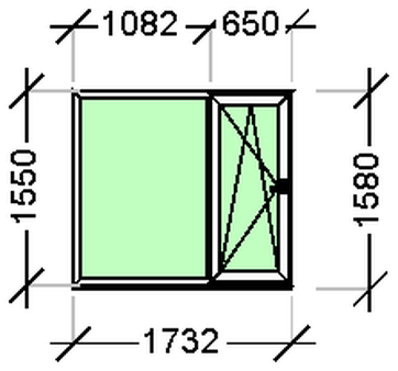 ПластКом СТАНДАРТ: Окно (Ламинация), Ivaper 62 мм, Siegenia Titan, 1350х800, Светлый дуб (9.2052 090