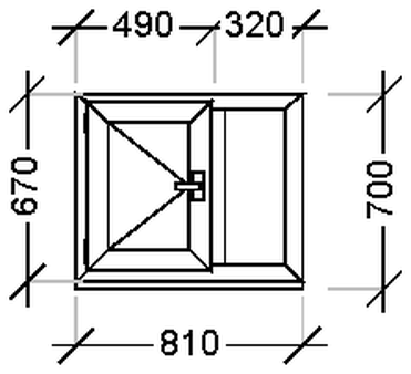 IVAPER EURO 62: Окно, Ivaper 62 мм (В), Siegenia Titan, 2130х670, Белый, Белый