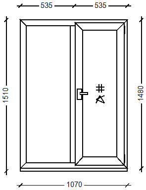 IVAPER 70 класс В: Окно, Ivaper 70 мм (В), Maco, 1480х1070, Белый, Белый